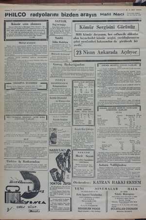    LÜ © 28 - 3 - 1937 —— PH GA O Kömür satın alınması Ankara Elektrik ve Havagazı Türk Anonım Şir-. ketlerinin bir senelik...