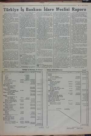    t ——i el ULU 30 - 3 - 1937 ——— ürkiye İş Bankası İdare Meclisi Raporu l — Sayın Bayanlar ve Baylar, Bankamızın onüçüncü...