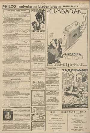    Pap EE ULUS PHILCO radvolarını bizden arayın Halil Naci Anafartalar Cadde 18-4-1937 —— si No: 111 Telefon. 1230 Milk...