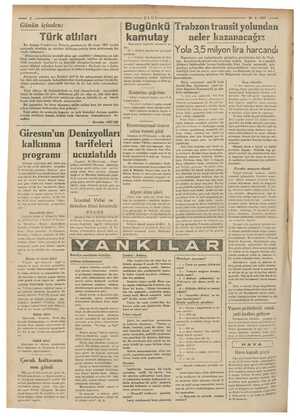    . ba ULUS sx 37 Günün içinden: Türk atlıları Bir dostum Frankfurter Zeitung gazetesinin 24 nisan 1937 tari ayki yi e şu...