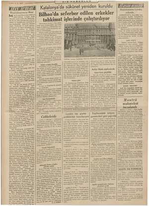    — 9.5.1937 m DIŞ HABERLE Kapitülasyonsuz Mısır ısır e İİ pe et e me geçen ayda de devam asi eden müzakereler iye im il le