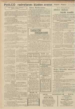    PHILCO radvolarını bizden aravın Halil Naci Milli Müdafaa Vekâleti Satınalma Kom misyonu İlânları BİLİT Bir adet kompile