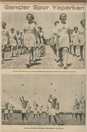    ULUS 19-5- 1937 Gençler Spor Yaparken MAZ, /.çık Havada ele Terbiyesi : Hep Beraber Top Dm Ta re »  ...