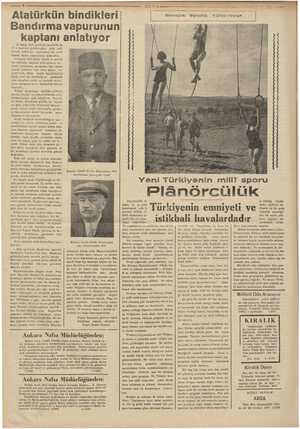    Atatürkün bindikleri Bandırma vapurunun kaptanı anlatıyor 19 mayıs 1919, garib bir papa üç Su ana getiren gün, mil. letinin
