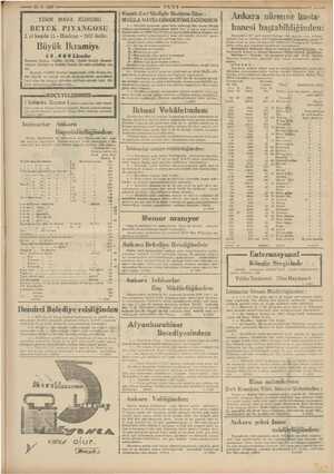    TÜRK HAVA KURUMU BÜYÜK PİYANGOSU 2.ci keşide 11 — Haziran — 1937 dedir. Büyük İkramiye 40.000 Liradır Bundan başka: A...