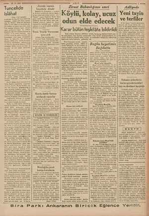    ——a 22-6-1937 Tuncelide Islâhat (Başı 1 ine lay rı çok sapa — olsa, bir çinde sürüklenip kalmıştır, umhuriyet idaresi,...