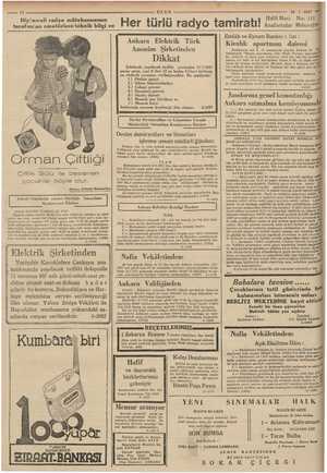    -——— 12 li .. ULUS e 10-7-1937 Diplomali radyo mütehassısımız tarafından amatörlere teknik bilgi ve Her tür lü radyo...