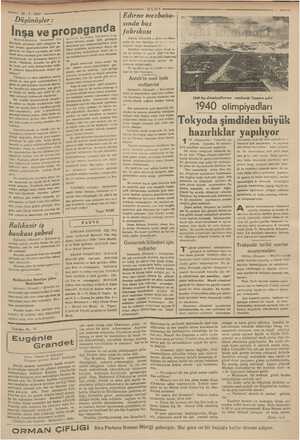    — 20.7.1937 ———— Düşünüşler : İnşa ve pr alam a setmek İstanbulu gi in kâfi sağ si- Dan fransı la ecilerind ig eki bir Hire