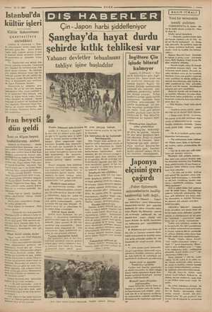    m 17-8-1937 Istanbul'da kültür işleri Kültür Bakanımızın gazetecilere edikleri Ri — Tr i e 16 ak. tmek üzeri Ne ee şu...