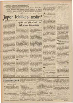  p ( Yabancı basında okuduklarımız ) ULUS Amerikan muharr irlerinden Març T. Greene Current History Der- gisinde Japonyanın