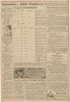    ULUS 21-19-1937 — — 7 ii . . - M ktebliler !.. Bütün Kitablarınız Halil Naci Mıbçıoğlunda e ... Anafartalar Caddesi No:111