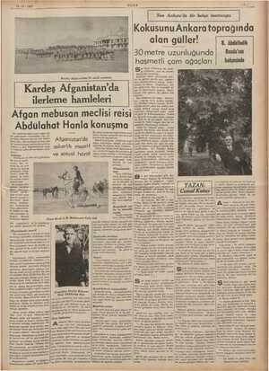    15-11-1937 ULUS AE Ka Size Ankara'da bir bahçe tanıtacağız İ v : Kokusunu Ankara toprağında alan güller! B. Abdülhalik 30