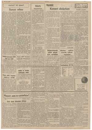  21-11-1937 HAYAT VE SIHAT Mannanaraf Marş Düşünüşler Banyo odası Mi Konseri dinlerken Kırallık oyunları mek mn de etmiş bu-
