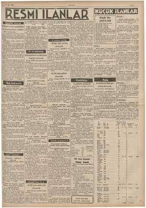    2-12-1937 Kiralık üç odalı apartıman — Yes nişehirde, Elektrik Şirketinin tam Ö- nünde No. 34 Bay > a gi n : eplacak su...