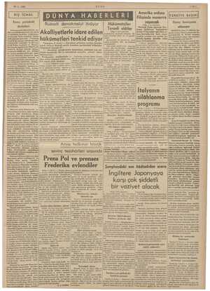    10 -1- 1938 DIŞ Amerika ordusu Filipinde manevra Hatay komisyonu Rome, RENEE demokrasiyi övüyor Hükümetçiler aldanıyor ii e