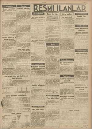    ULUS EN 18 -2- 1938 Şose yapılacak Vilâyet Daimi İİ DERTTEN 15.000 Timar fırçası M.M., Satın Alma Ekmek fiatı Ayın tarihi