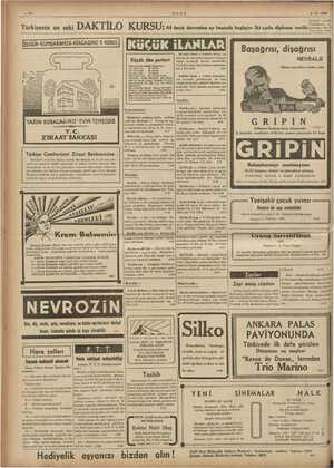      iz“ ULUS 2-3-1938 Yenihâl arkası Türkiyenin en eski DAKTİLO KURSU: 44 üncü devresine ay başında başlıyor. hk ayda diplama