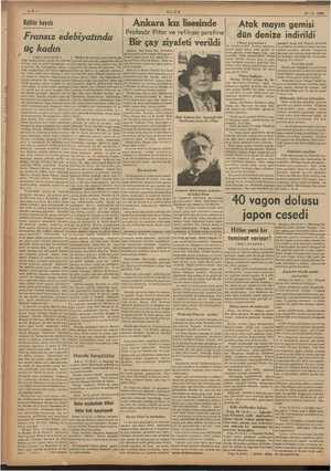    271-3 - 1938 Kültür hayafı o Fransız edebiyatında a üç kadın Wi . Kızlisesinde i İ i i ie tı. İN i i ağ gi Ni A MA RPM Ala