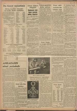    sn ın 22-4. 1938 Dış ticaret vaziyetimiz Kliring hesabları bakiyeleri ve kredili o Cumhuriyet Merk: ika- Finlandiya sından