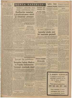    26-4. 1938 si İngiltere - İrlânda anlaşması imzalandı j DIŞ İCMAL Almanya ve BASI DÜNYA HABERLERİ Filistinde yeni...