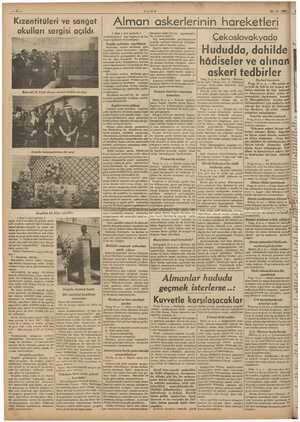    Gis ve yk nl askerlerinin hdrekâtleri okulları sergısı açıldı A AL ER Çekoslovakyada Hududda, dahi hâdiseler ve al askeri