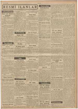  17 -6- 1938 ULUS İRESMİ İLANLAR| Sadeyağ alınacak ton antimon alınacak 3 Fabrikalar Satın Alma Ilgaz Sulh Hukuk Hâkimliğinden