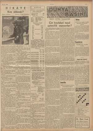     22-6-1938 Hİ K AÂYE Kim aldandı? : G. Davson Yazan Lüks bir otomobil, geniş asfalt caddenin zerde sine e ireksiyon! di.