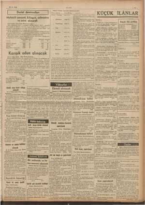            23-6-1938 JLUS sai KÜÇÜK İLÂNLAR Ankara merkez tapu sicil muhafızlığından: Devlet demiryolları Muhtelif amyant,...
