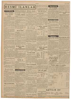        e ULUS 23.6.1938 İRESMİ İLANLAR)| Nazif Arısoy hakkında Sadeyağı alınacak Sade yağı alınacak kilo sarı sabunlu kösele