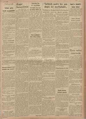  ir TN li “Selânik paktı bir son değil, bir merhaledir,, Anlaşma, Bulgaristanlâ arasında yeni bir devre açıyor,, : 3-8.1938