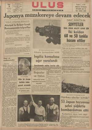    Ulus Bastmevi Pazar Çankırı caddesi, Ankara ı 7 Telgraf: Ulus « Ankara AĞUSTOS TELEFON gee 1938 Başmahaecir — JĞEE el "i