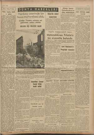  1938 DIŞ POLİTİKA Alman basını Çekoslovakya'ya - Araplar, Yahudiler, Felestin 3 z Sa “| ateş Çocuk meselesinin azameti ve.
