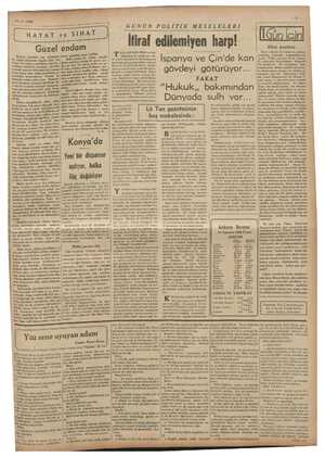  11.8.1938 HAYAT ve SIHAT Güzel endam sonra ve ondan Konya'da Yeni bir dispanser açılıyor, halka ilâç dağılılıyor parasız ilâç
