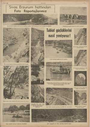    “ RE, va, ER 7.9.1938 ULUS : İzi | | Sivas Erzurum hattından Foto Röportajlarımız Ancak tulı ilarla geçit il lan Frat'ı...