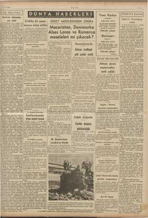    | 9-9. 1938 DIŞ POLİTİKA Çekoslovak hükümetinin SÜDET MESELESİNDEN SONRA Tuna Kılar Falih e iradi TÜRKİYE BASINI Hitler'in