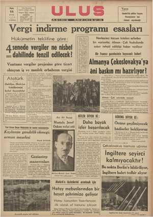    | Pazar Ulus Basımevi Çankırı caddesi, Ankara 11 Tolgraf: Ulus - Ankara EYLÜL TELEFON 1938 ’İ*nıı:'ı:::ı sabibi — 1144 —