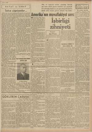  23-9-1938 Hile, bir başkasile birlikte çalışıldığı taktirde ona üstün olmak gayreti, başkaları için yapılacak bir iş olmadığı