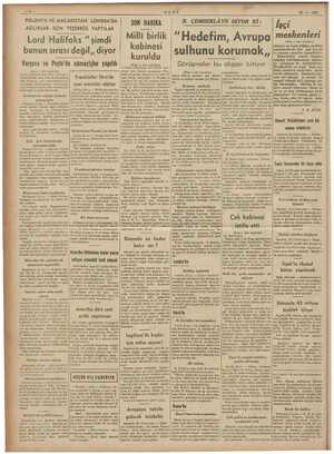     23-9 -1938 b POLONYA VE MACARİSTAN LONDRA'DA SON DAKİKA B. ÇEMBERLAYN DİYOR Kİ: İş çi AZLIKLAR İÇİN TEŞEBBÜS YAPTILAR ME >