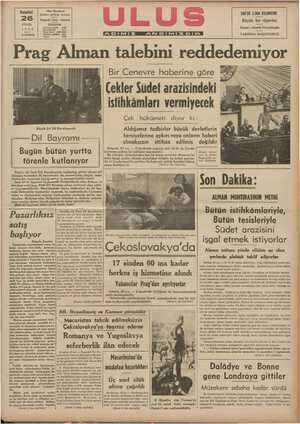    i Ulus Basımevi ğ p;ng Ka n EĞE'DE 2.000 KİLOMETRE Telgrafı Ulus - Ankara Büyük bir röportoi EYLÜL VTELEF(_JN Ş 1938...
