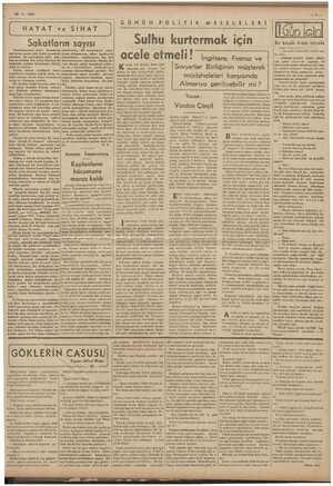    26 -9- 1938 i HAYAT v e SIHAT Merrim? Sakatların sayısı Yurdumuzdaki sakat insanla, ırın| kurtararak... Bir memlekette...