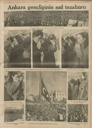  l 17-11 - 1938 ULUS —7 721 85 Ulus meydanındaki zi muazzam kalabalıktan r parça < Vİ e RA, Hİ li yi 4 b On binlerce talebe
