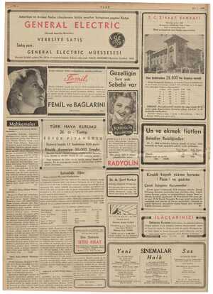    ULUS 10-11-1939 (Birleşik Amerika Mamulâtı) VERESİYE SATIŞ Satış yeri: Amerikan ve Avrupa Radyo cihazlarının bütün evsafını