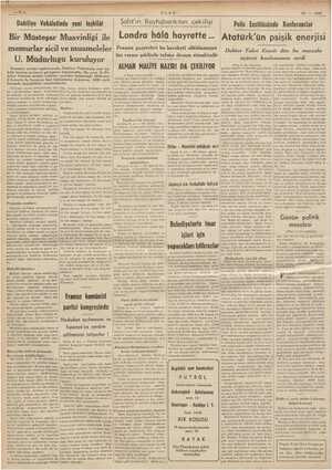  ULUS 22-1.1939 abin Rayhşbanktan çekilişi Londra hâlâ hayrette... Fransız gazeteleri bu hareketi silâhlanmıya hız verme...