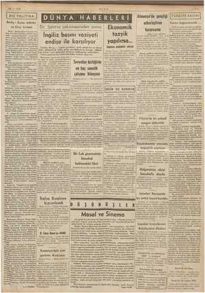      24.1.1939 1 BELİN | DIŞ POLİTİKA | İİ NY A IN zil RLERİ gençliği Berlin - Roma mihveri askerleştiren TÜRKİYE BASINI...