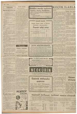    e 26 -1- 1939 diri mi Kapalı zarf usulile pe ilânı sai Defi Siirt Vilâyeti ULUS — A fabrika pi Ü K İ L Â N L A Belediye...