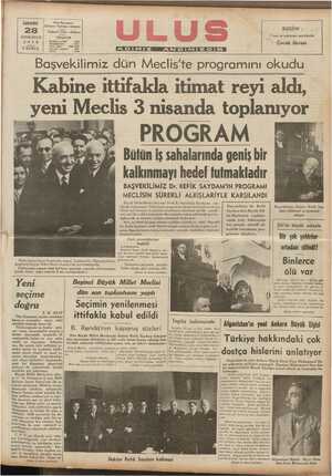    (umartesi İ 28 SONKÂNUN 1989 | SKÜURUŞ | . İdare Başmuharrir Yazı işleri Ulus Basımevi | Çankırı Caddesi, Ankara | Telgraf:
