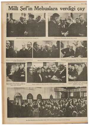  —6— i ULUS 28 -1- 1939 Milli Şef'in Mebuslara verdiği çay Milli Şefimiz İsmet İnönü davetlileriyle konuşuyorlar 5 i...