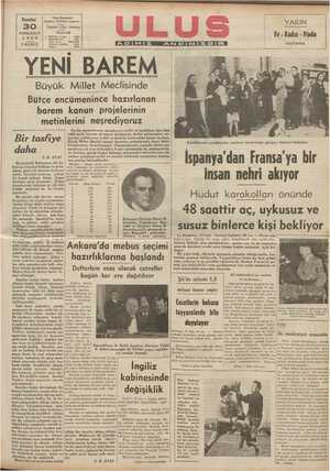    Pazartesi 30 Ulus Basımevi Çankırı Caddesi, Ankara Telgraf: Ulus - Ankara SONKÂNUN TELEFON İmti, il 1939 Tahületet 3 ği e