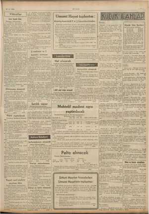  , 18 -2-1939 LU Vilâyetl Myeler Umumi Heyet toplantısı : Şose inşaalı ilânı Şirketimiz umumi heyeti 22 mart 1939 tarihine...
