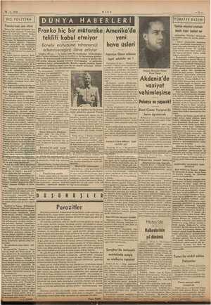    ge EE NN 23-2. 1939 | DIŞ POLİTİKA | Franko'nun son sözü ULUS DÜNYA HABERLERİ Franko hiç bir mütareke | Amerika'da teklifi